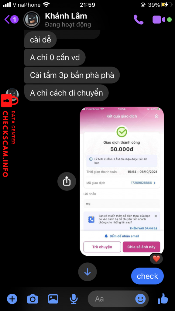 Αποδεικτικά στοιχεία κατά Lý Mai Khánh Lâm