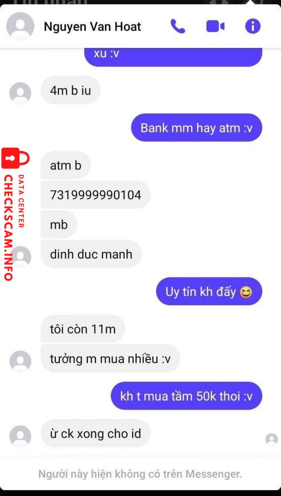 Αποδεικτικά στοιχεία κατά Dinh Duc Manh