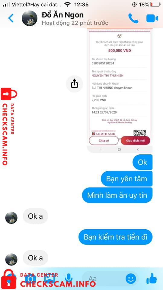 Αποδεικτικά στοιχεία κατά Nguyễn Thị Thu Hiền