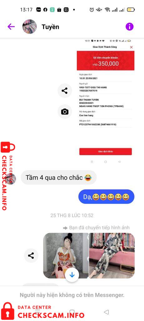 Αποδεικτικά στοιχεία κατά Bùi Thanh Tuyền