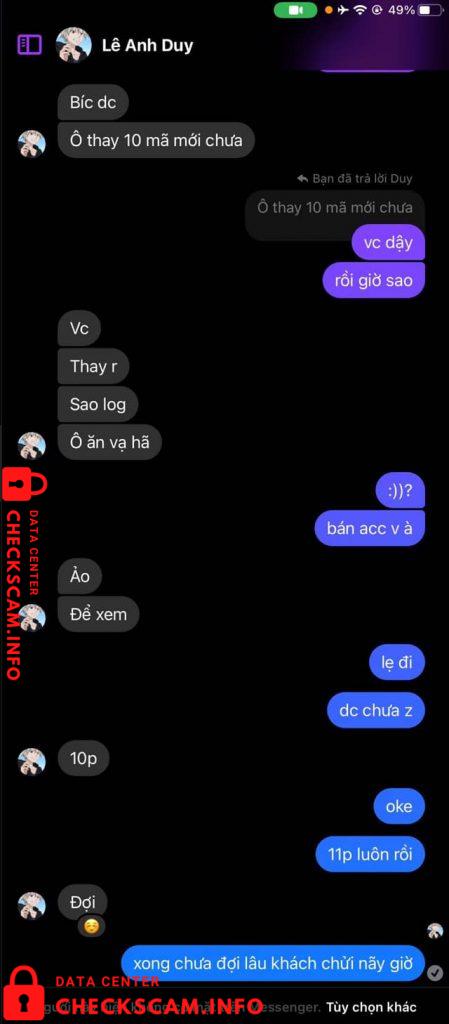 Αποδεικτικά στοιχεία κατά Lê Anh Duy