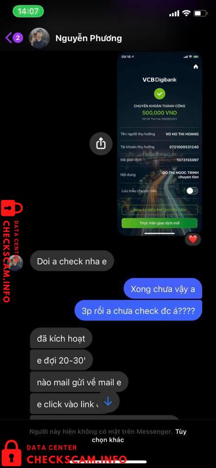 Αποδεικτικά στοιχεία κατά Vo Ho Thi Hoang