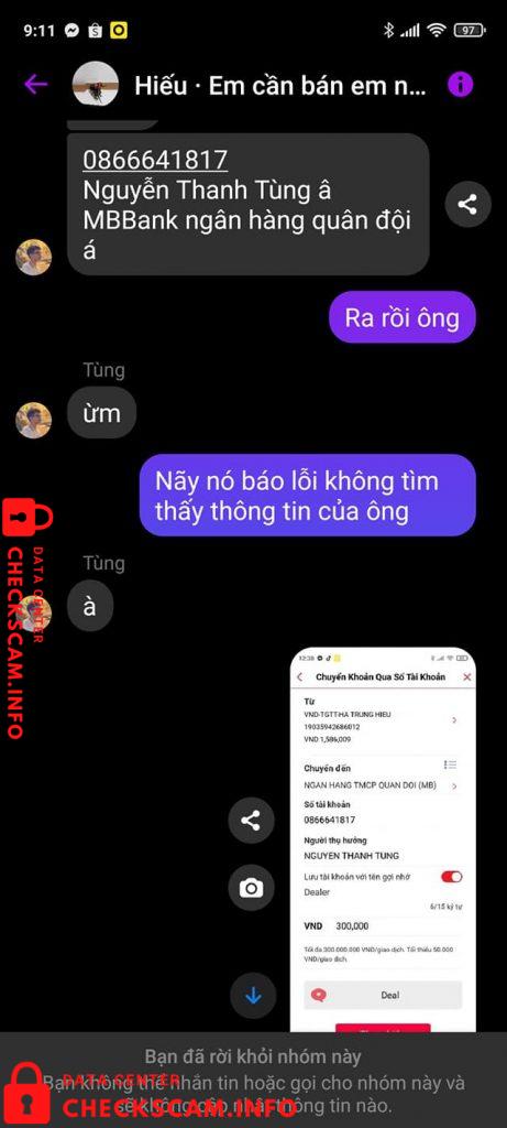 Αποδεικτικά στοιχεία κατά Nguyễn Thanh Tùng