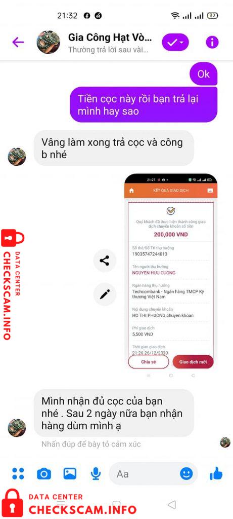 Αποδεικτικά στοιχεία κατά Nguyễn Hữu Cường