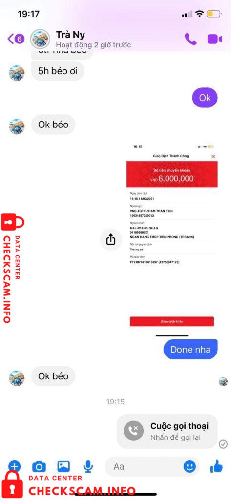 Αποδεικτικά στοιχεία κατά Vũ Ngoc Thành Công