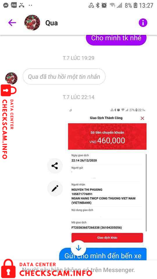 Αποδεικτικά στοιχεία κατά Nguyễn Thị Phương