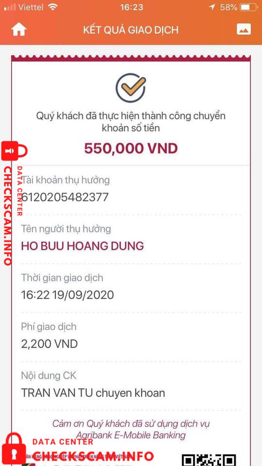 Αποδεικτικά στοιχεία κατά Ho Buu Hoang Dung