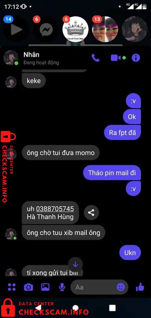 Αποδεικτικά στοιχεία κατά Ha Thanh Hung