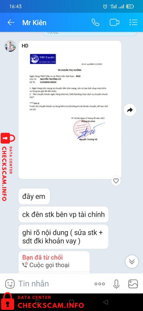Αποδεικτικά στοιχεία κατά Nguyễn Trường vũ