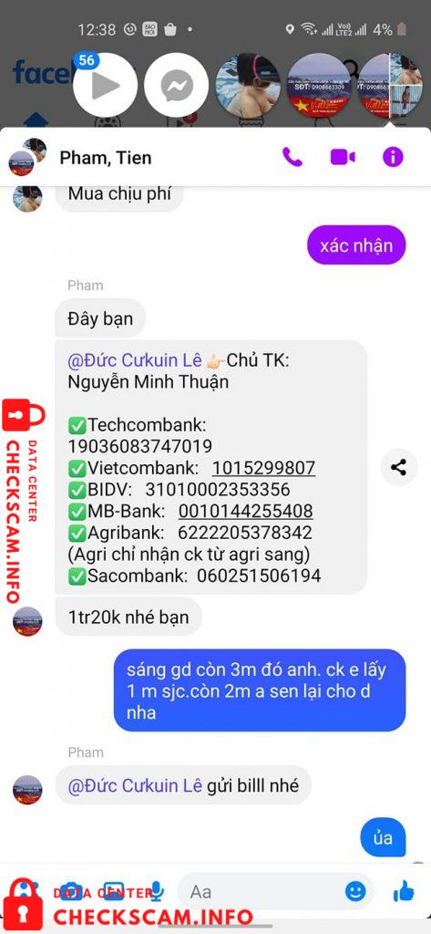 Evidence against Nguyễn Minh Thuận