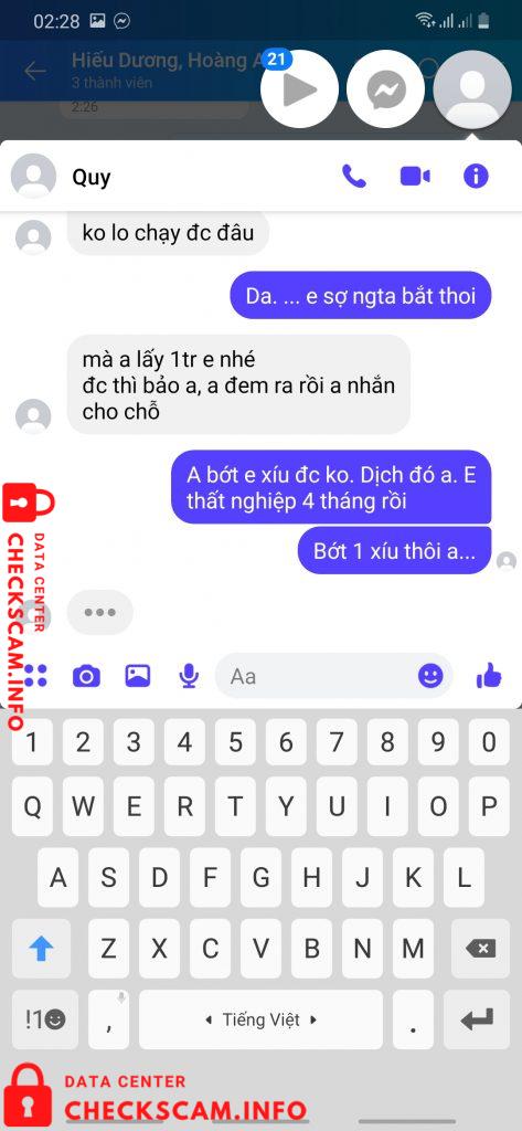 Evidence against Le Quy Trong