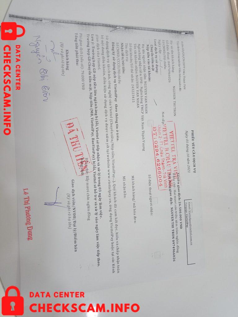 Evidence against Nguyễn Văn Nhân
