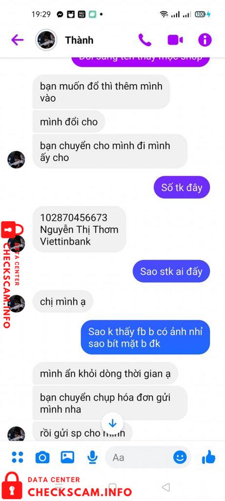 Evidence against Nguyễn Thị Thơm
