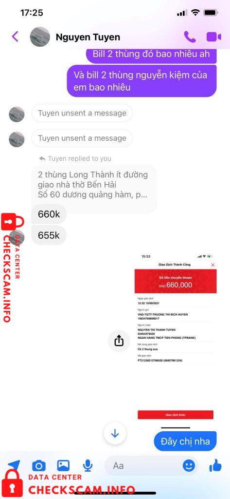 Evidence against Nguyễn Thị Thanh Tuyền