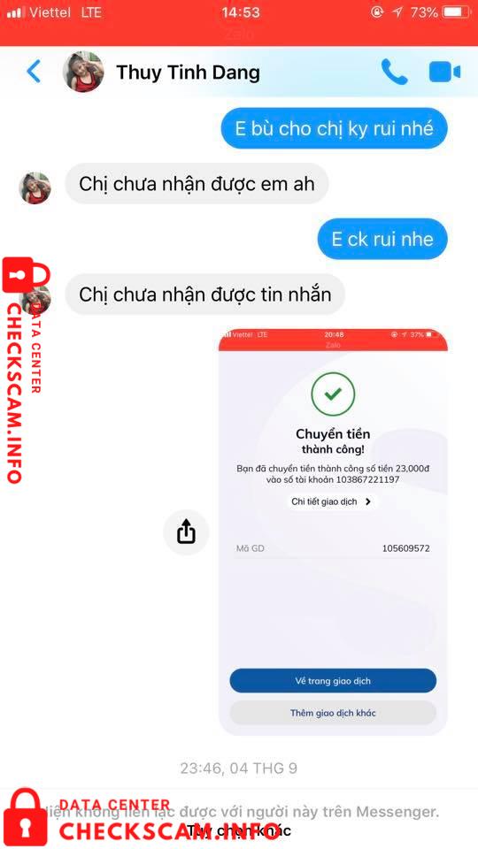 Evidence against Dang Thi Tinh