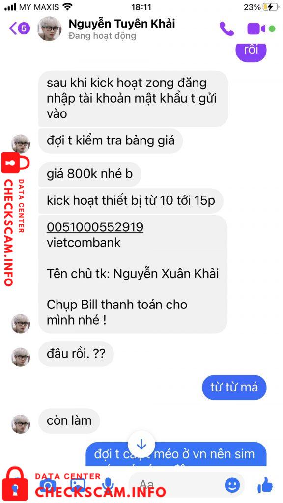 Bukti melawan Nguyen Xuan Khai
