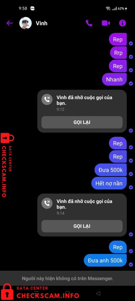Bukti melawan Thành Vinh