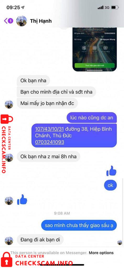 Bukti melawan Đỗ Thị Hạnh