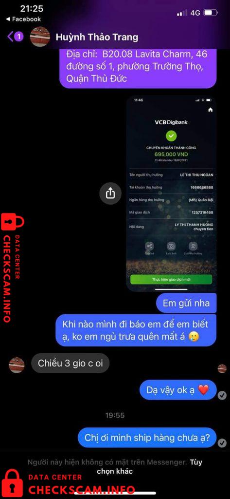 Bukti melawan Le Thi Thu Ngoan