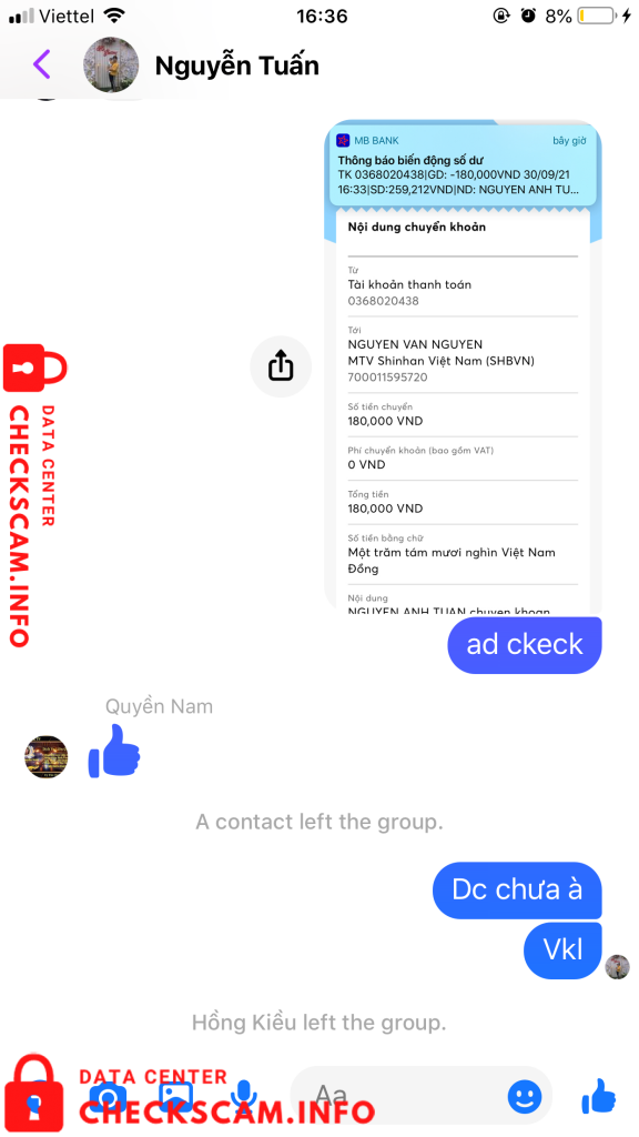 対する証拠 Nguyen Van Nguyen