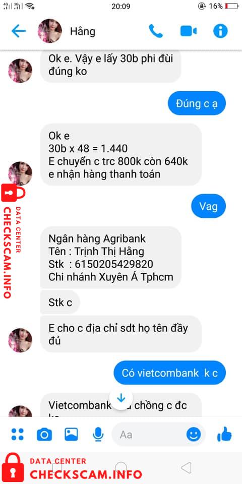 Bukti melawan Trịnh Thị Hằng