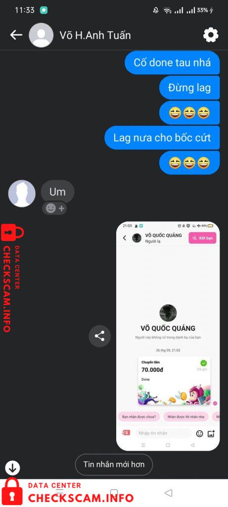 Bukti melawan Võ Quốc Quảng