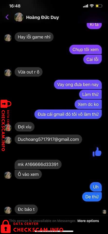 Bukti melawan Lu Khánh Duy