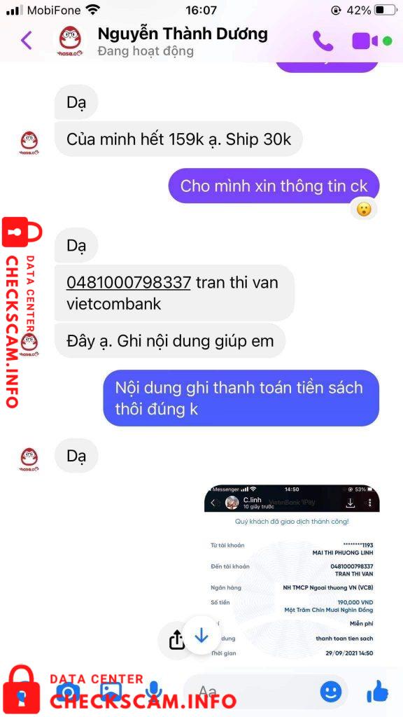 Bukti melawan Tran Thi Van