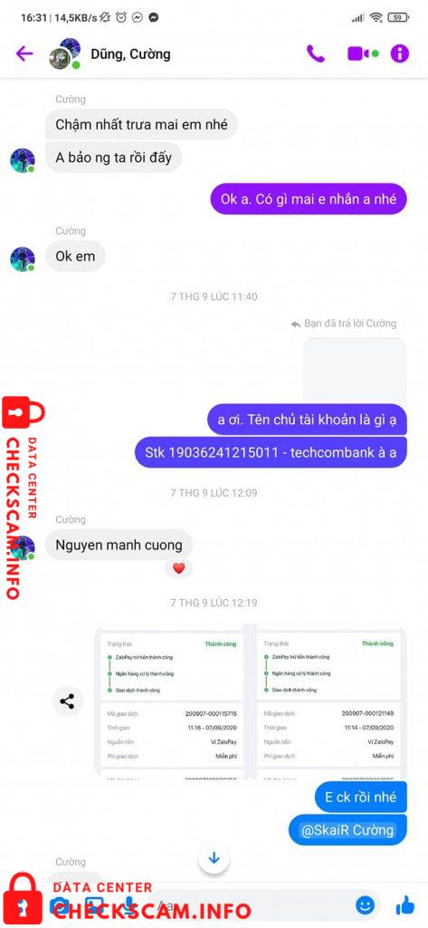 Bukti melawan Nguyễn Mạnh Cường