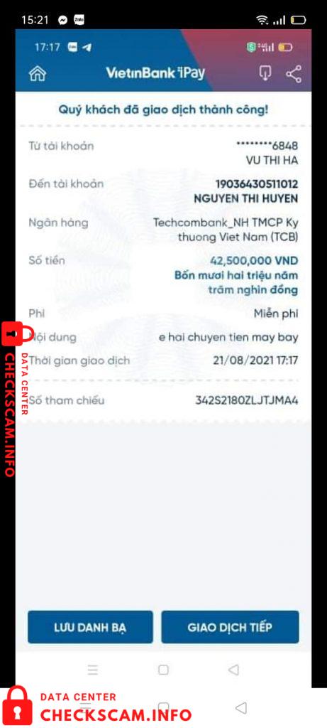 Bukti melawan Nguyễn Thị Huyền
