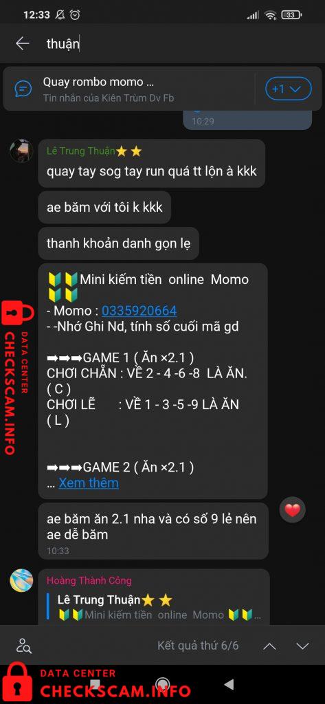 Bukti melawan Le Trung Thuan