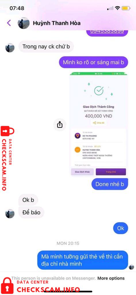 Bukti melawan Huynh Thanh Hoa