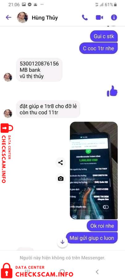 Bukti melawan Vu Thi Thuy