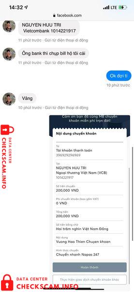 Bukti melawan Nguyen Huu Tri