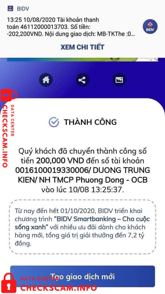 Bukti melawan Dương Trung Kiên
