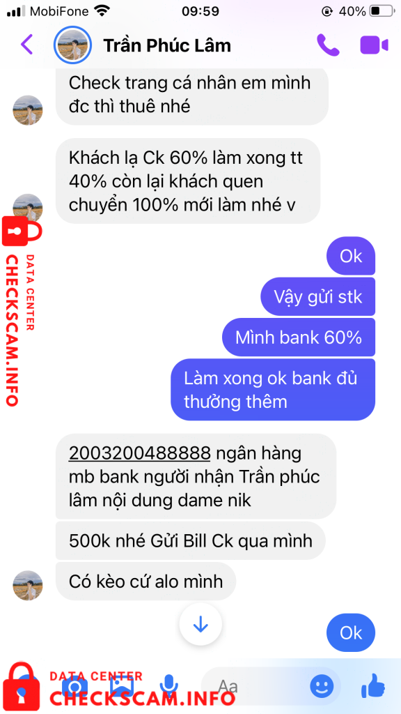 Bukti melawan Trần Phúc Lâm