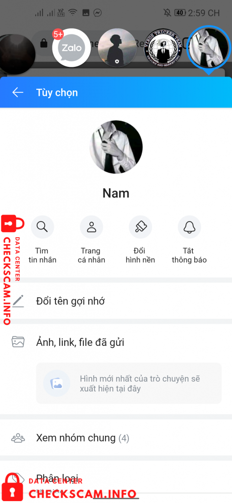 Evidência contra Nam