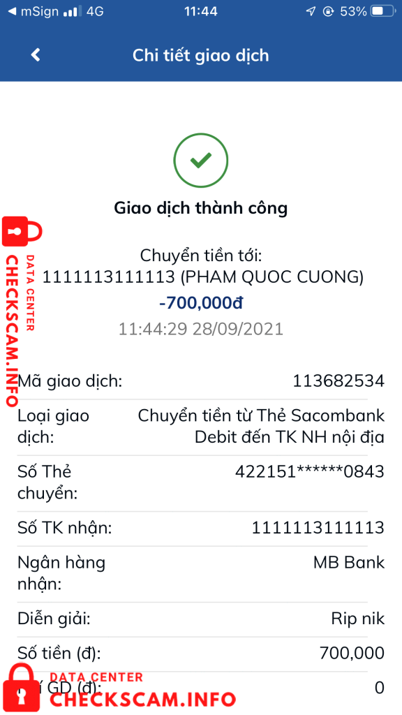 Evidência contra Phạm Quốc Cường