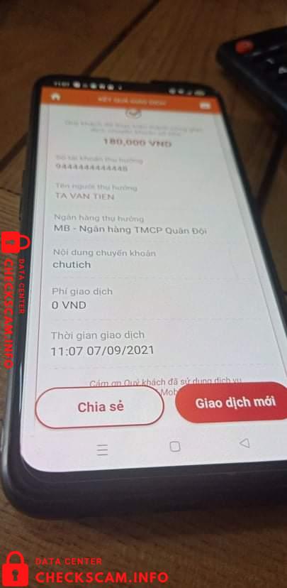 Bukti melawan Tạ Văn Tiến