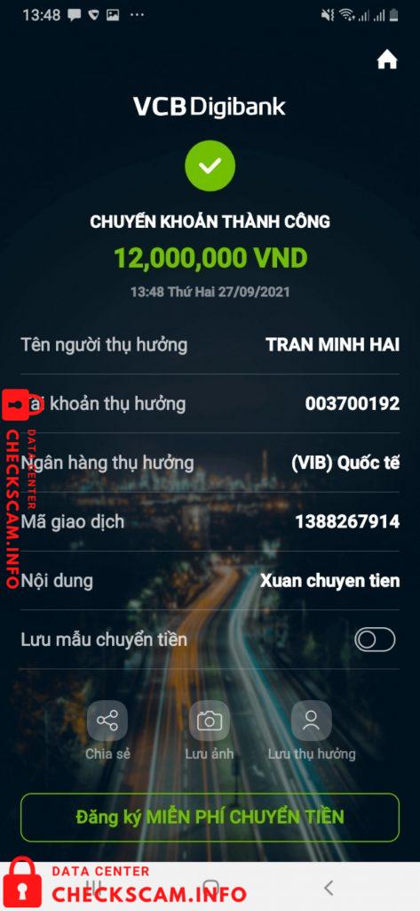Bukti melawan Tran Minh Hai