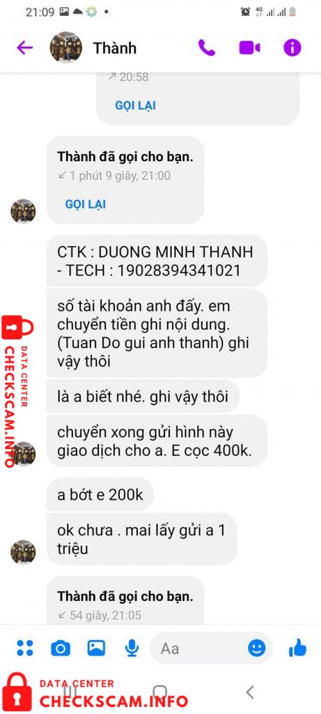 Bukti melawan Duong Minh Thanh