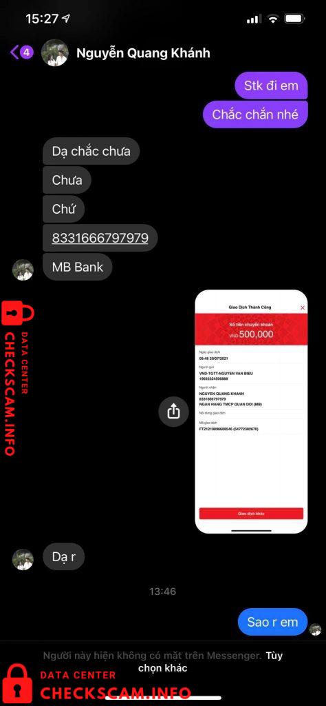 Bukti melawan Nguyên Quang Khanh