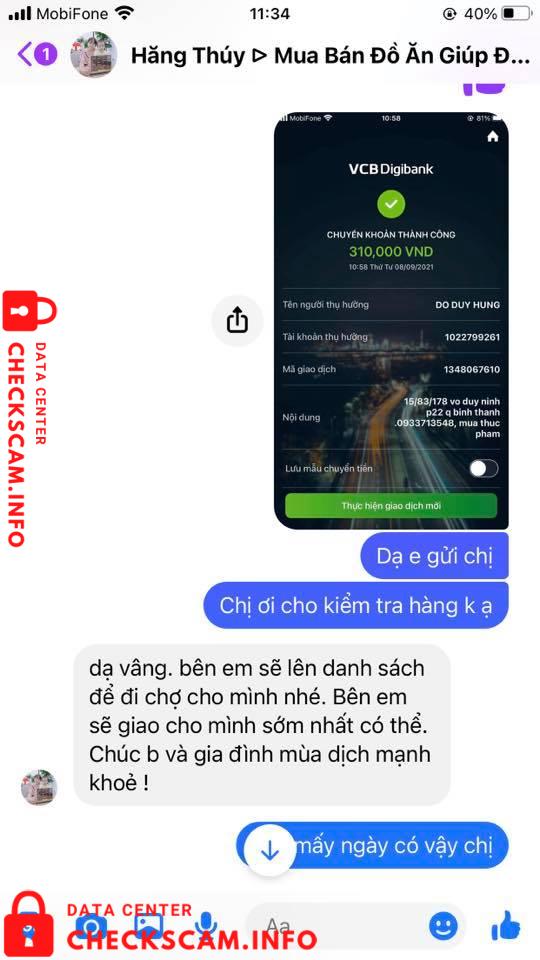 Evidência contra Đỗ Duy Hưng