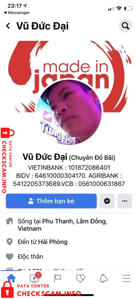 Evidência contra Vũ Đức Đại