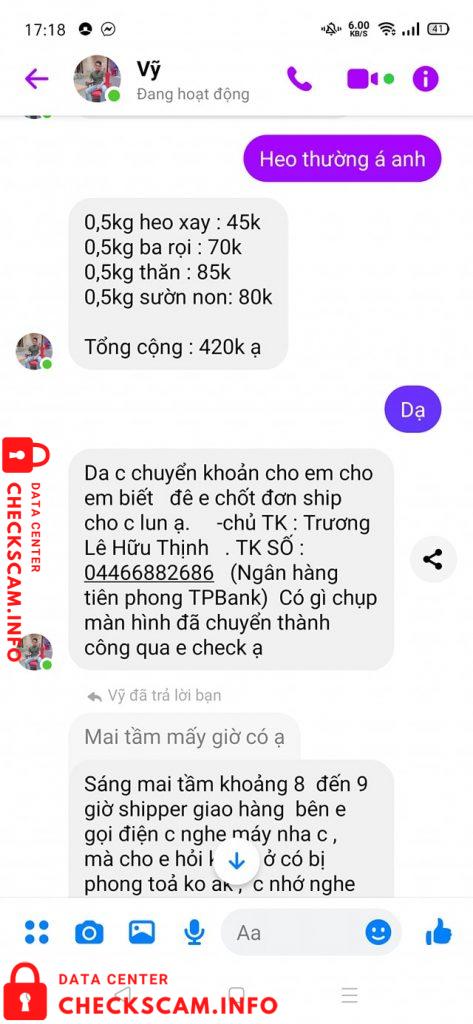 Evidência contra Trương Lê Hữu Thịnh