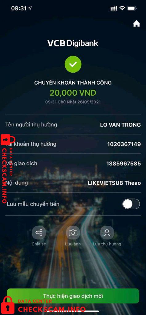 Evidência contra La Van Trong