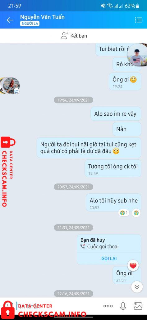 Evidência contra Nguyễn Văn Tuấn
