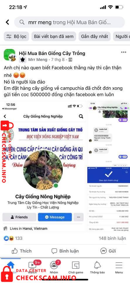 Evidência contra Phạm Tấn Danh