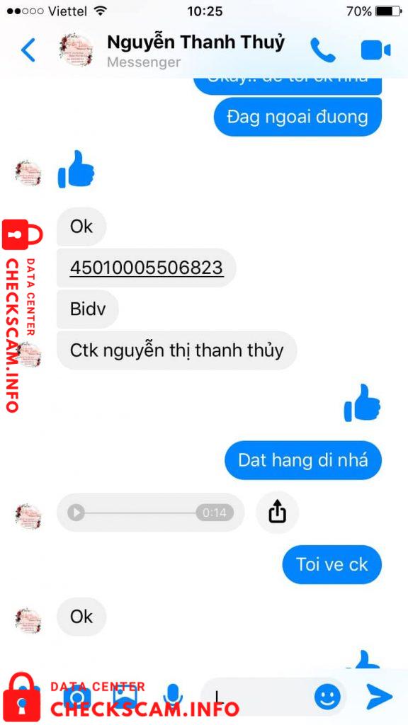Evidência contra Nguyễn Thị Thanh Thủy