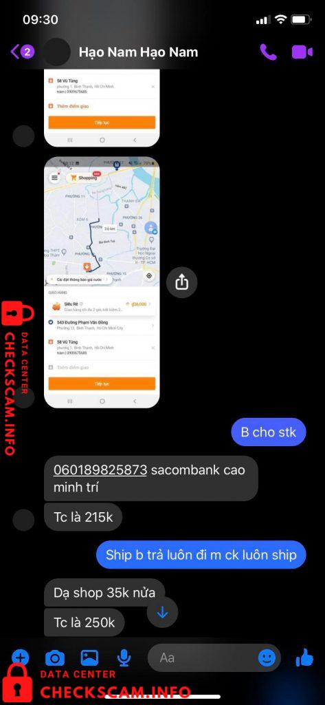 Evidência contra Cao Minh Trí